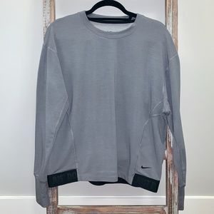 NIKE DRIFIT SWEATSHIRT GREY/BLACK TRIM SIZE MEDIUM